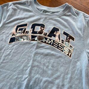 Messi Collection Goat Soccer Blue Cotton Graphic T-Shirt, Boys 7, NWT